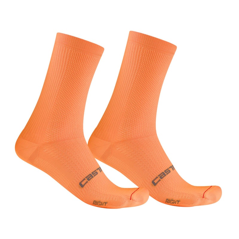Castelli Espresso 18 Socks (Vivid Orange) (S/M)