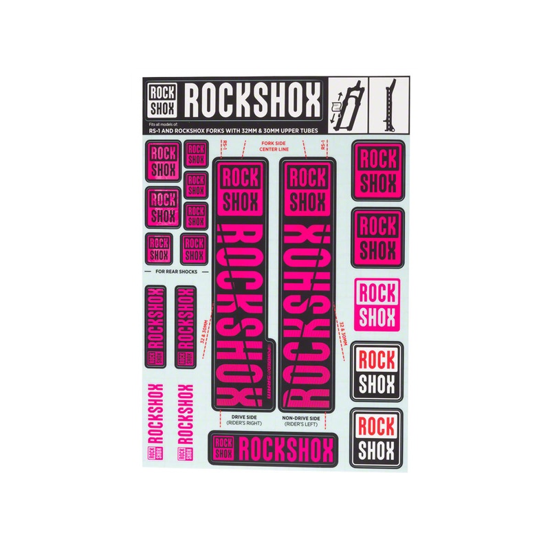 RockShox Fork Decal Kit (Magenta) (For RS-1 and forks with 30/32mm Upper Tubes)
