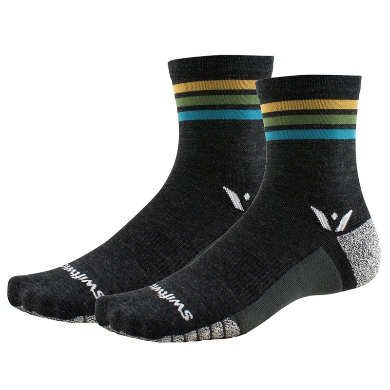Swiftwick Flite XT Trail Five Socks (Stripe Aqua) (S)