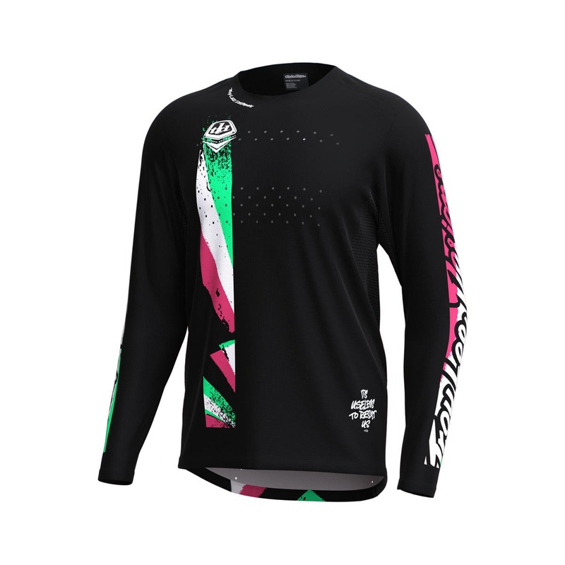 Troy Lee Designs Sprint Long Sleeve Jersey (Full Pull Black) (S)