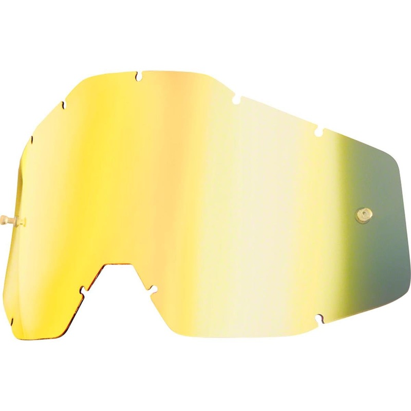 100% Replacement Lens (Gold Mirror/Smoke Anti-Fog) (For Racecraft/Accuri/Strata)
