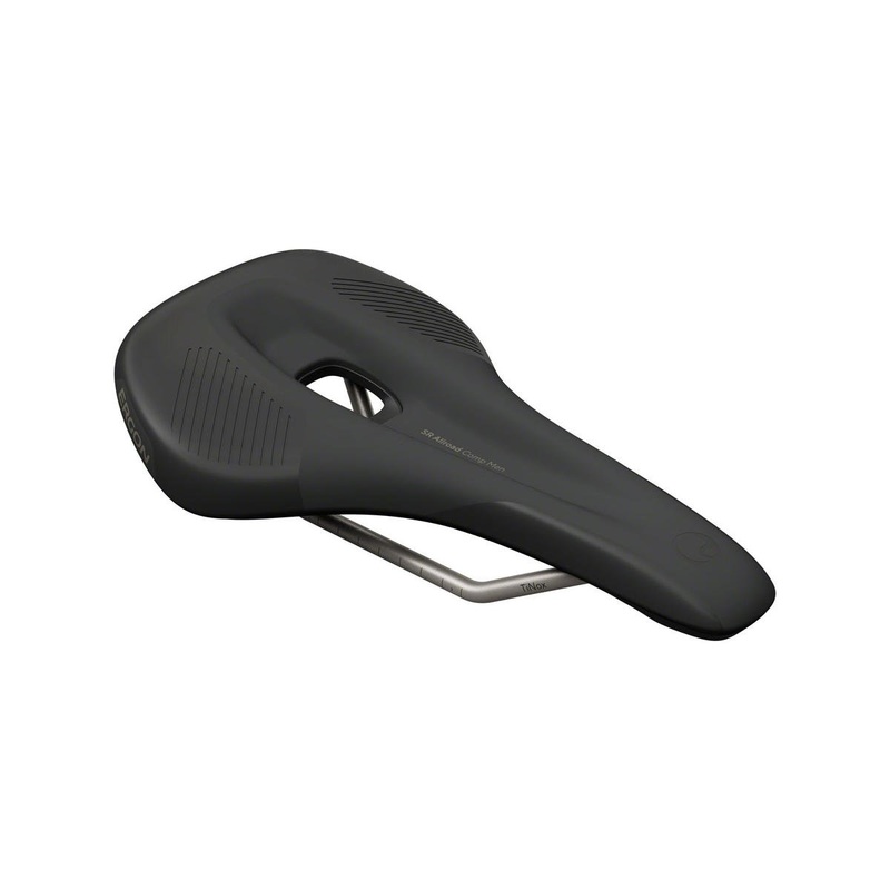 Ergon Men’s SR Allroad Comp Saddle (Black) (TiNox SL Rails) (S/M)