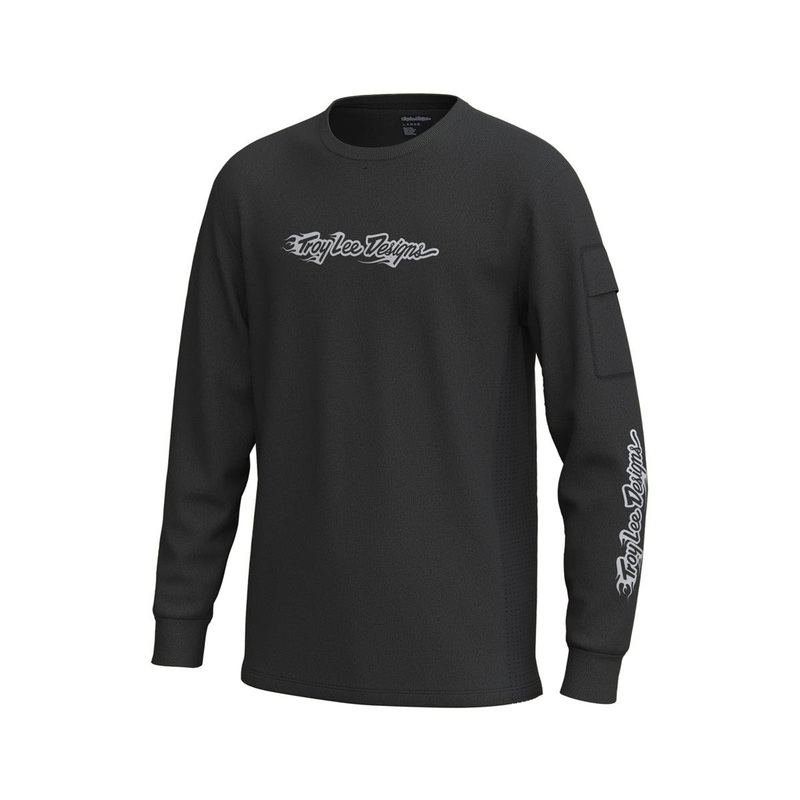 Troy Lee Designs Youth Ruckus Long Sleeve Ride T-Shirt (Burn Out Carbon) (Youth S)