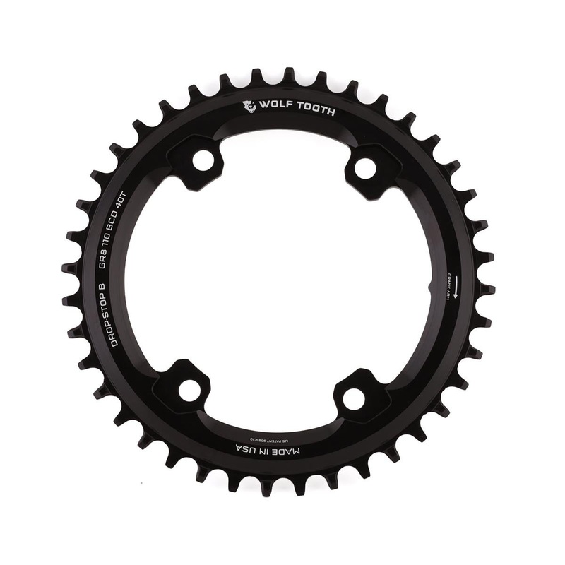 Wolf Tooth Components Shimano GRX Chainring (Black) (Drop-Stop B) (Single) (40T) (110mm Asym. BCD)