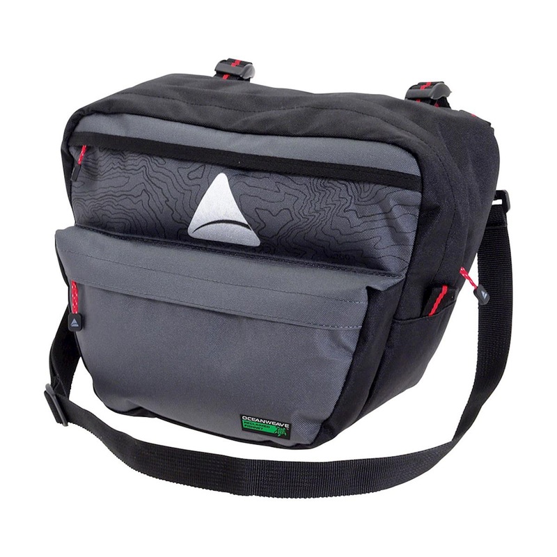 Axiom Seymour Oceanweave P7 Handlebar Bag (Black/Grey) (7L)