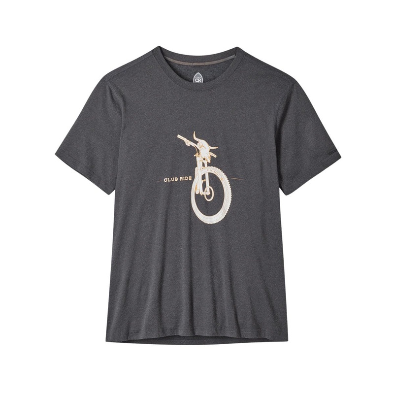 Club Ride Apparel Bamboo Blend Bull T-Shirt (Asphalt) (M)