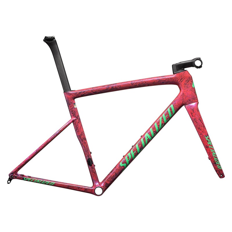 Specialized Tarmac SL8 Frameset (Gloss Carbon/Vivid Pink Strata/Electric Green) (54cm) (10r)