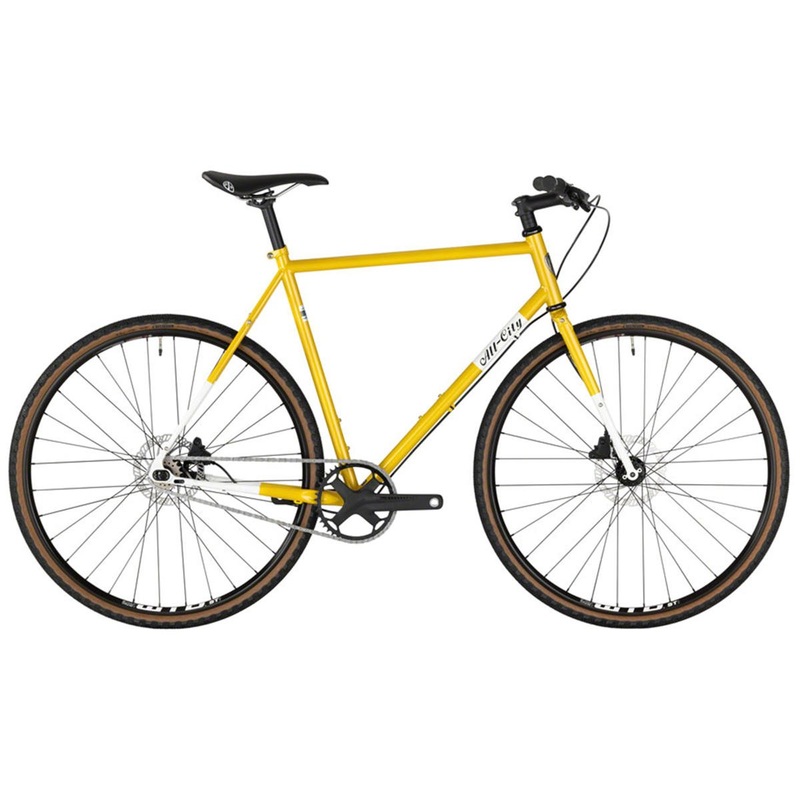 All-City Super Professional Flat Bar Single Speed Bike (Lemon Dab) (43cm)