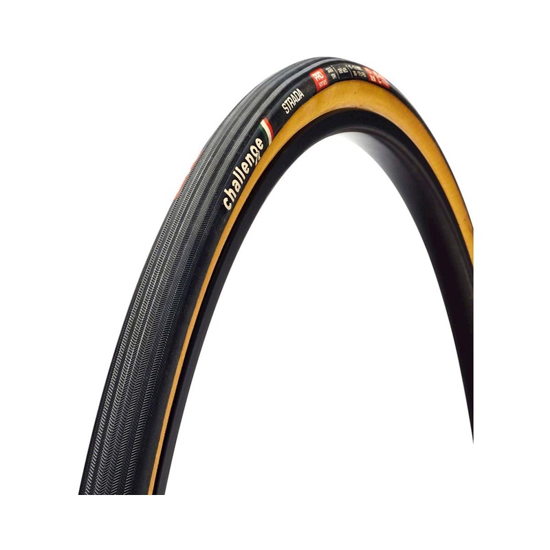 Challenge Strada Pro Handmade Tubular Tire (Tan Wall) (700c) (25mm) (Folding) (SuperPoly)
