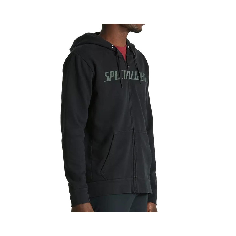 Specialized Men’s Legacy Wordmark Zip-Up Hoodie (Black) (S)