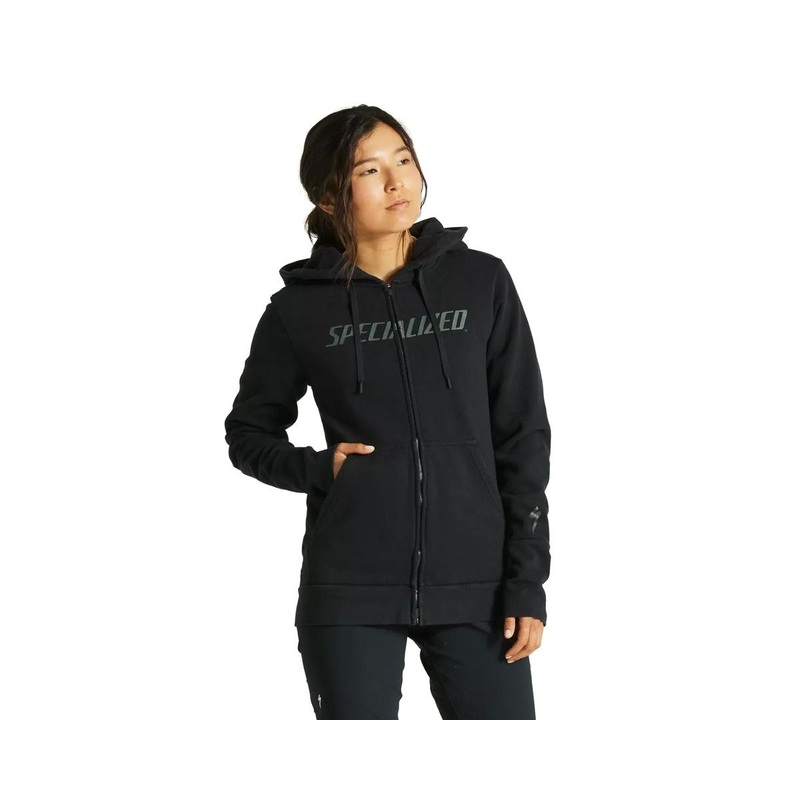 Specialized Women’s Legacy Wordmark Zip-Up Hoodie (Black) (S)