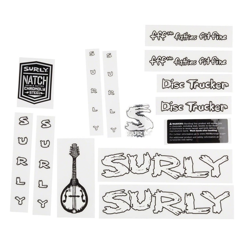 Surly Disc Trucker Decal Set (White)