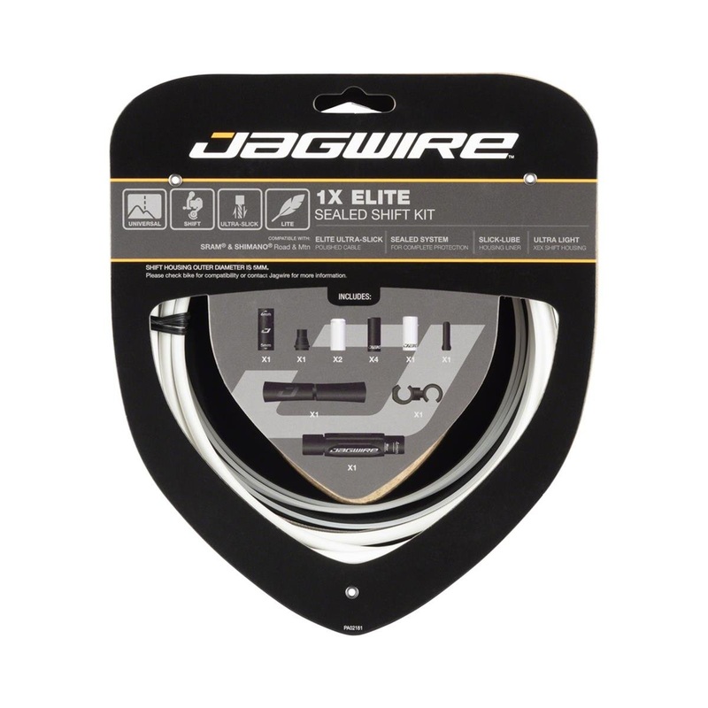 Jagwire 1x Elite Sealed Shift Cable Kit (White) (For SRAM/Shimano) (w/Polished Ultra-Slick Cables)