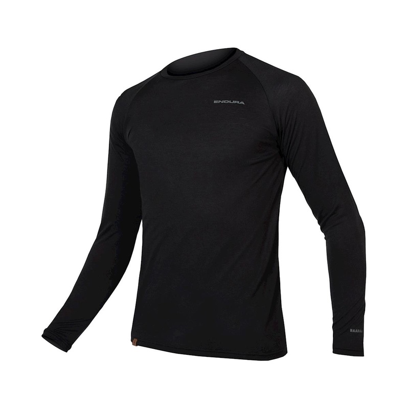 Endura BaaBaa Blend Long Sleeve Base Layer (Black) (2XL)