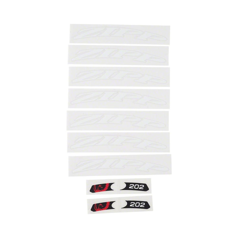 Zipp Decal Set (202 Matte White Logo) (Complete for One Wheel)