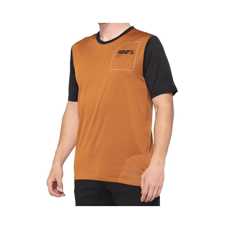 100% Ridecamp Men’s Short Sleeve Jersey (Terracotta/Black) (S)