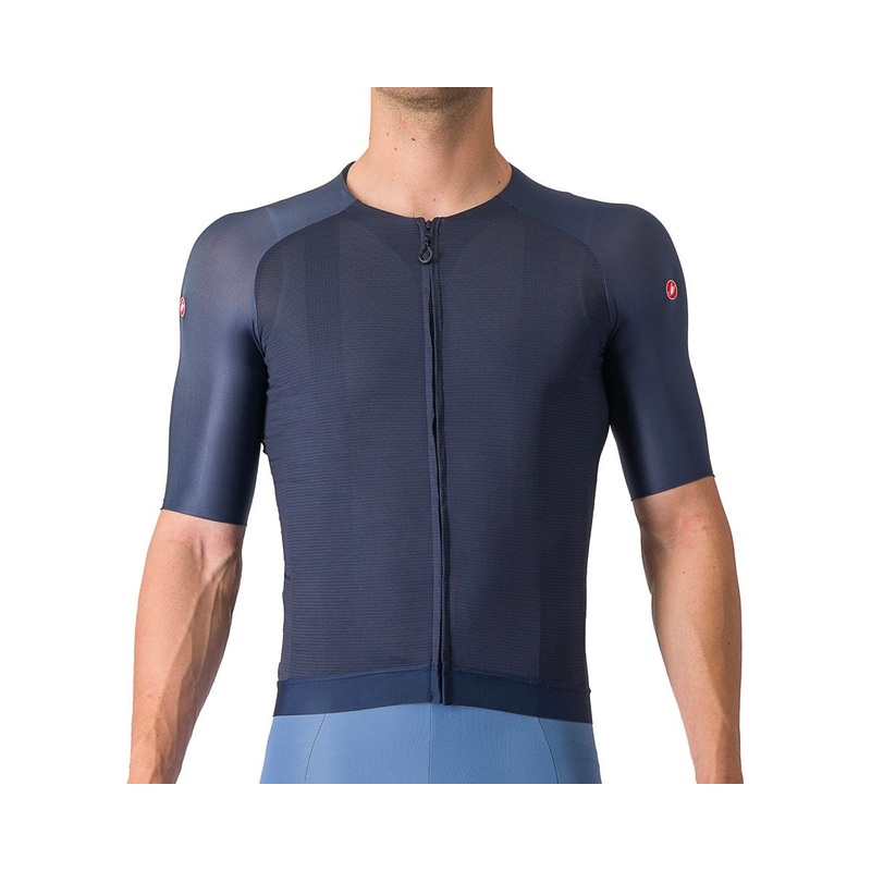 Castelli Aero Race 7.0 Short Sleeve Jersey (Belgian Blue) (L)