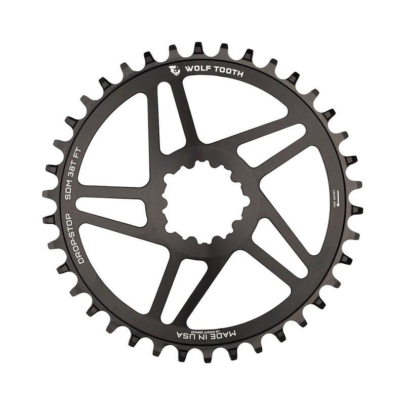 Wolf Tooth Components SRAM Direct Mount Chainrings (Black) (Drop-Stop B) (Single) (6mm Offset) (38T)