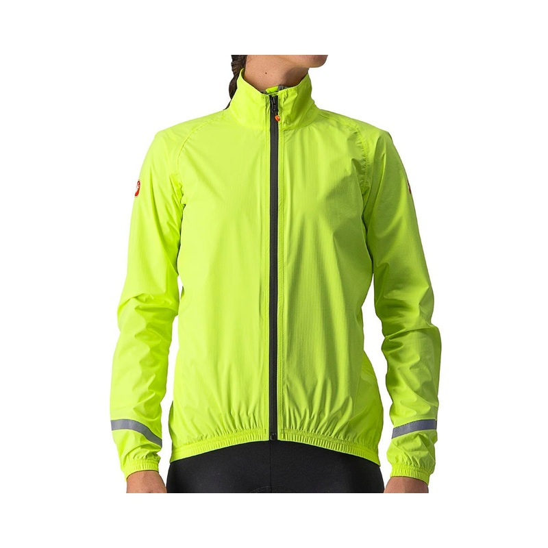 Castelli Women’s Emergency 2 Rain Jacket (Brilliant Yellow) (S)