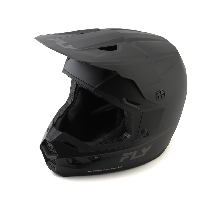 Fly Racing Kinetic Solid Full Face Helmet (Matte Black) (2XL)