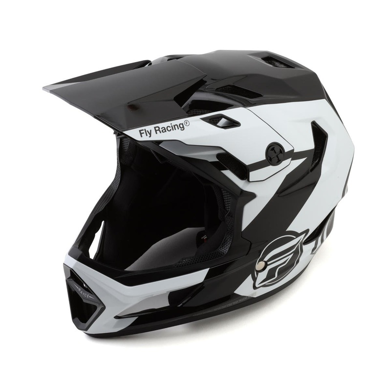 Fly Racing Rayce Full Face Helmet (Black/White/Grey) (L)