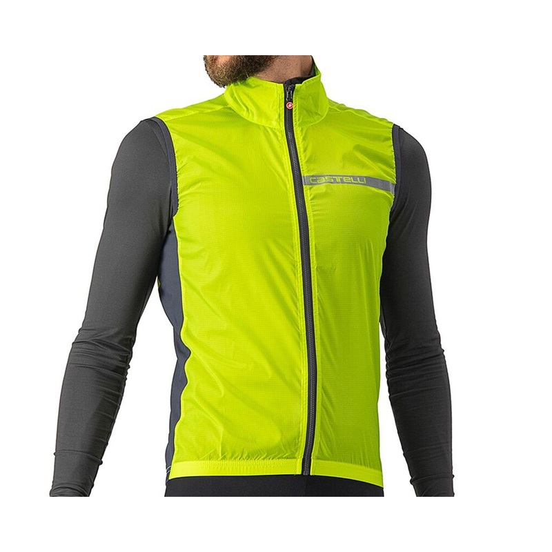 Castelli Squadra Stretch Vest (Electric Lime/Dark Grey) (S)
