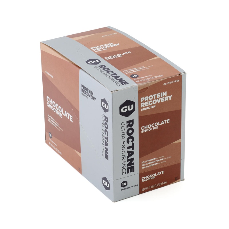 GU Roctane Protein Recovery Drink Mix (Chocolate Smoothie) (10 | 2.15oz Packets)