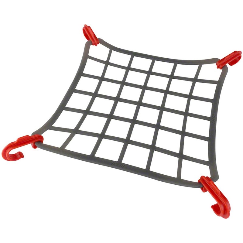 Delta Elasto Cargo Net for Bike Mounted Racks (Grey/Red)