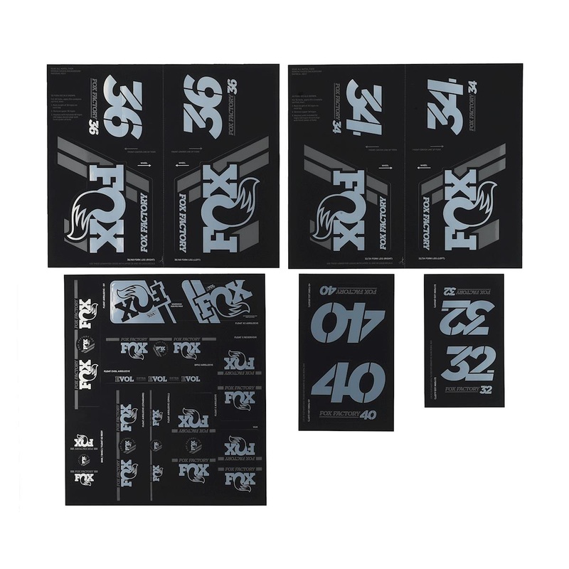 Fox Suspension Heritage Decal Kit for Forks & Shocks (Chrome) (All Models Except Step Casts)