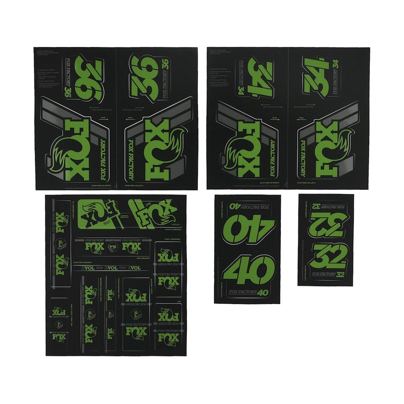 Fox Suspension Heritage Decal Kit for Forks & Shocks (Green) (All Models Except Step Casts)