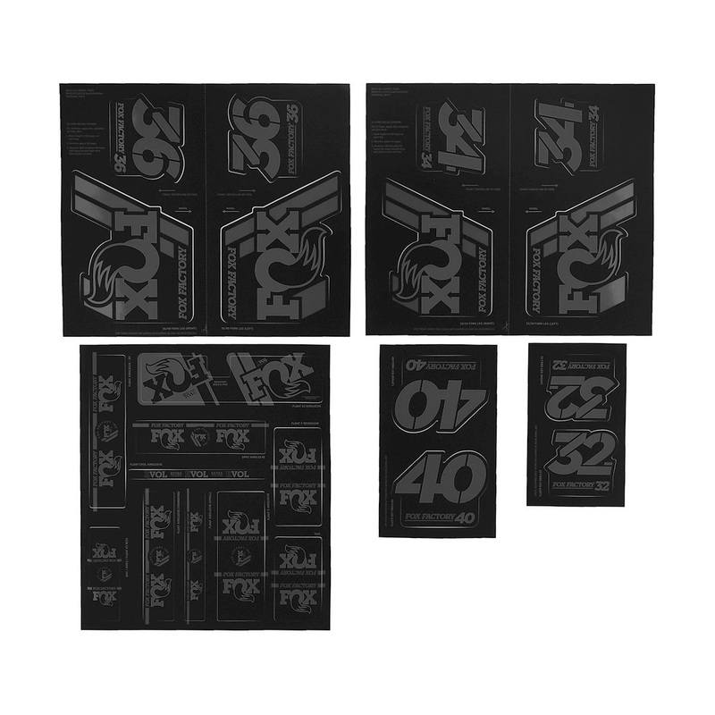 Fox Suspension Heritage Decal Kit for Forks & Shocks (Stealth) (All Models Except Step Casts)