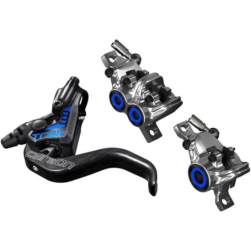 Magura MT Trail SL Hydraulic Disc Brake Set (Black/Chrome) (Post Mount) (Pair) (Calipers Included)