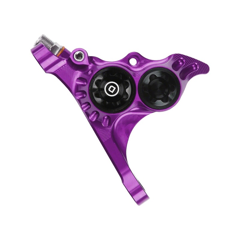 Hope RX4  Road/Gravel Disc Brake Caliper (Purple) (Hydraulic) (Front) (Front Flat DM  20) (DOT)