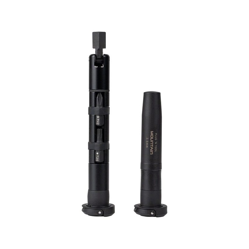 Topeak Plug’n Tool Mountain (Handlebar Inserts for MTB) (w/3.5mm Tubeless Tire Repair Tool & Plugs)