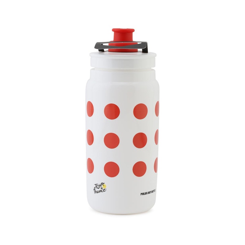 Elite Fly Tour De France Water Bottle (Red Polka Dot) (18.5oz)