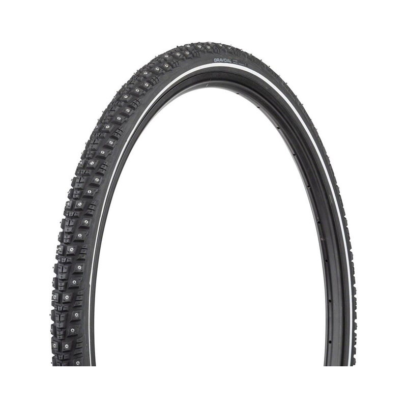 45NRTH Gravdal Tubeless Studded Gravel/Commuter Tire (Black/Reflective) (700c) (38mm) (252 Studs) (Winter Compound)