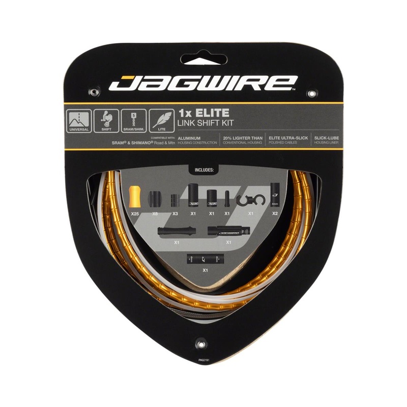 Jagwire 1x Elite Link Shift Cable Kit (Gold) (For SRAM/Shimano) (w/Polished Ultra-Slick Cable)