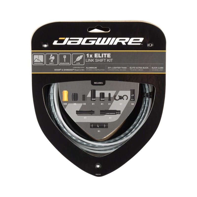Jagwire 1x Elite Link Shift Cable Kit (Grey) (For SRAM/Shimano) (w/Polished Ultra-Slick Cable)