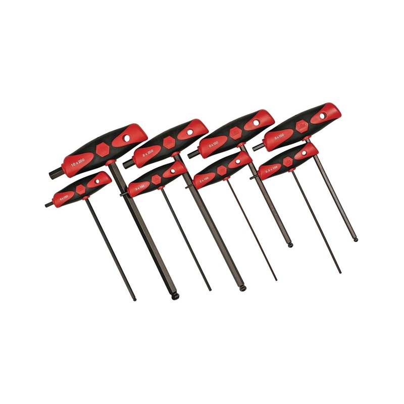 Wiha 8-Piece SoftGrip Metric Hex T-handle Set (Red)