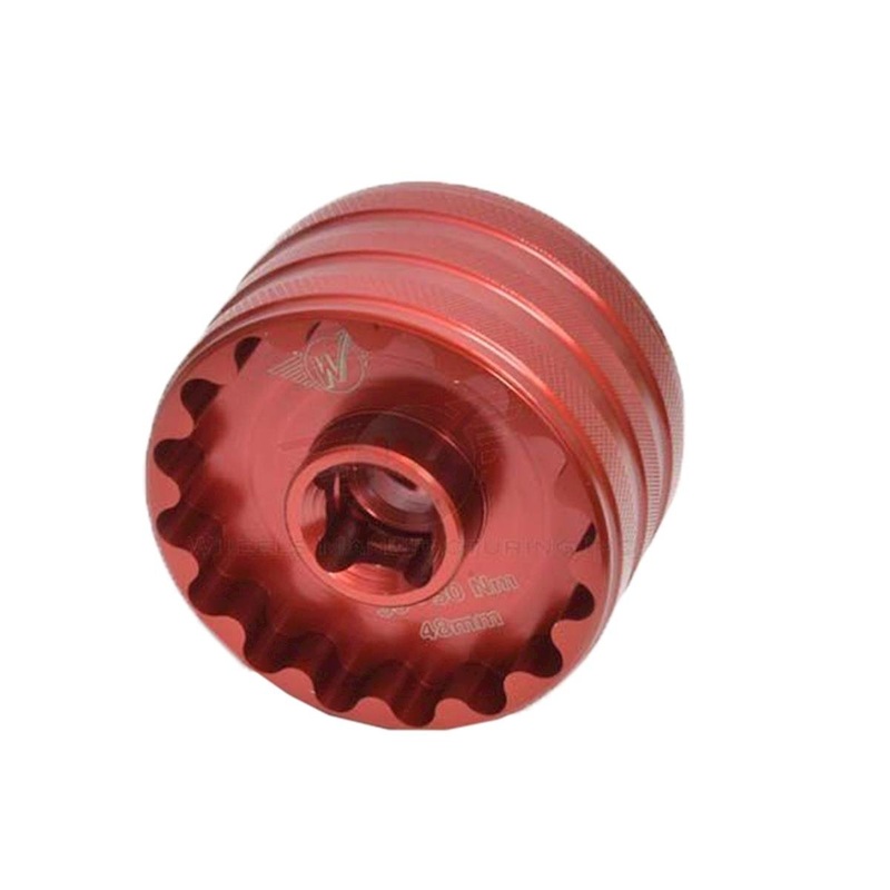 Wheels Manufacturing Bottom Bracket Socket Tool (Red) (48.5/44mm 16-Notch Cups)