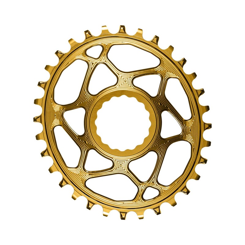 Absolute Black Direct Mount Race Face Cinch Oval Chainrings (Gold) (Single) (3mm Offset/Boost) (32T) (1 x 10/11/12 Speed)