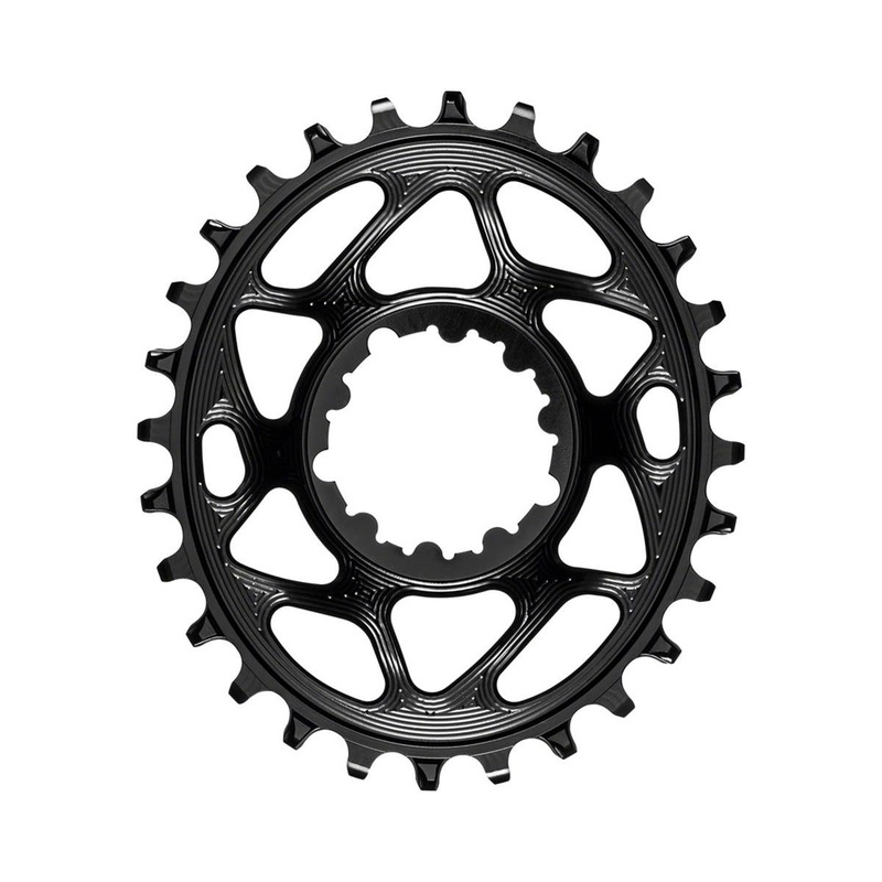 Absolute Black SRAM GXP Direct Mount Oval Chainrings (Black) (Single) (3mm Offset/Boost) (28T) (1 x 10/11/12 Speed)