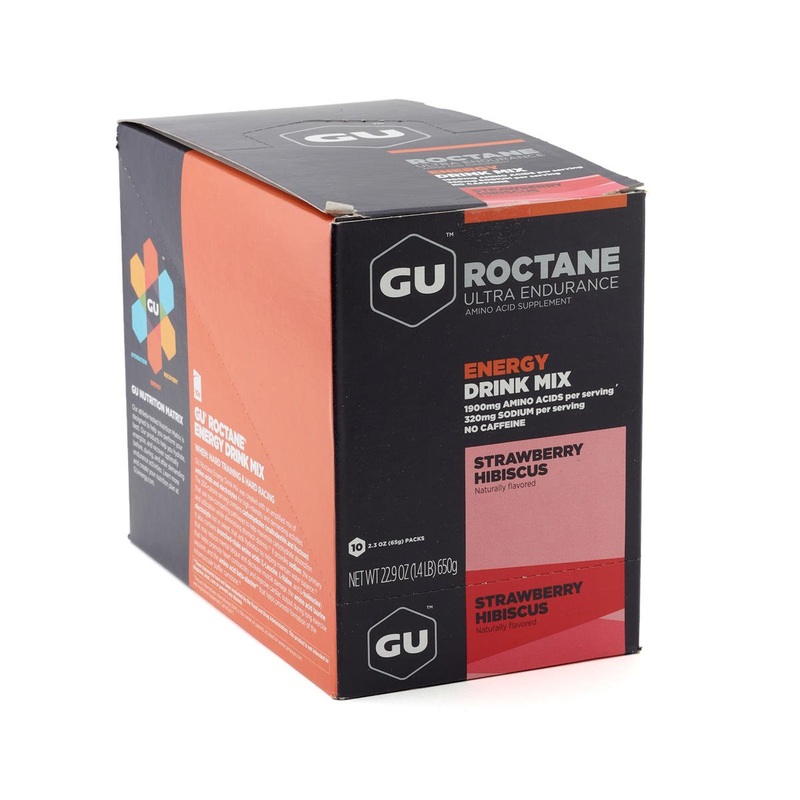 GU Roctane Energy Drink Mix (Strawberry Hibiscus) (10 | 2.3oz Packets)