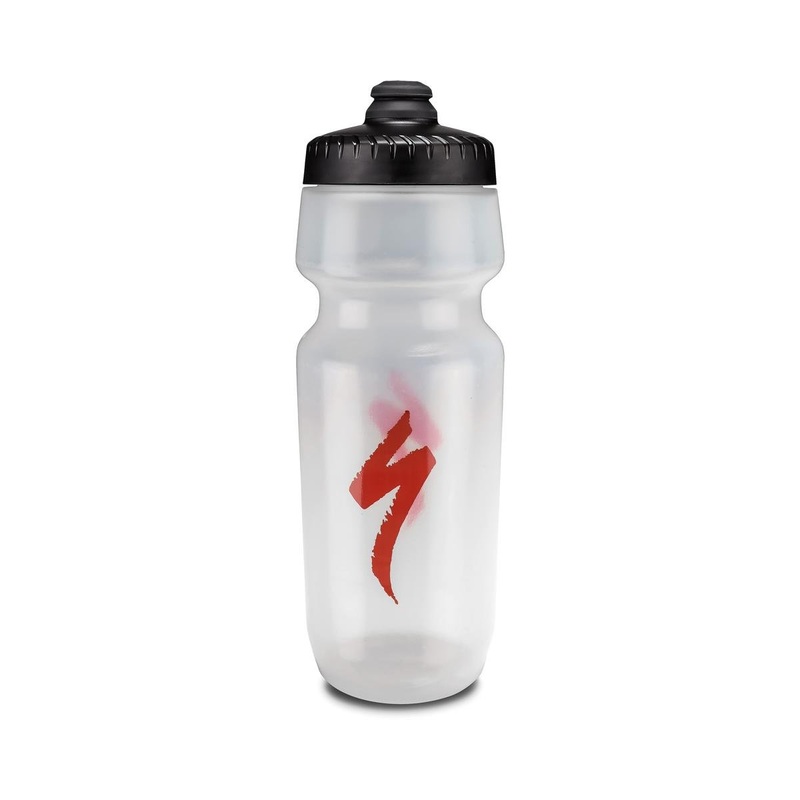 Specialized 2nd Gen Big Mouth Water Bottle (Red S-Logo/Translucent) (24oz)