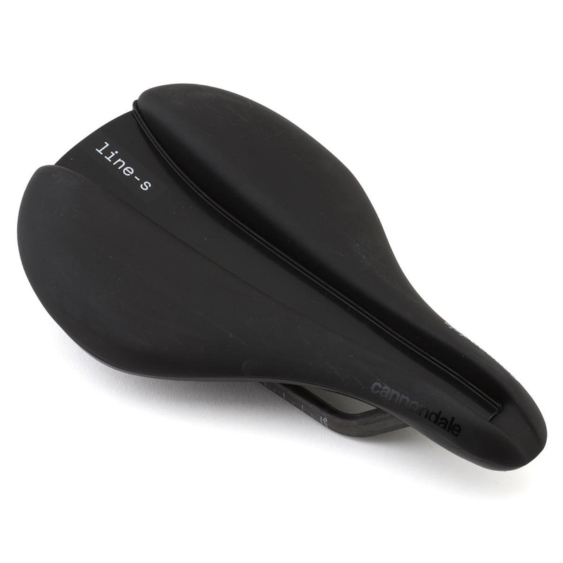 Cannondale Line S Carbon Flat Saddle (Black) (Carbon Rails) (142mm)