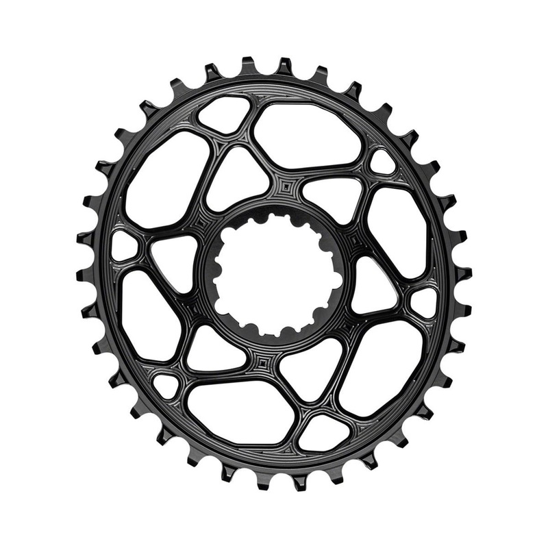 Absolute Black SRAM GXP Direct Mount Oval Chainrings (Black) (Single) (6mm Offset) (34T) (1 x 10/11/12 Speed)