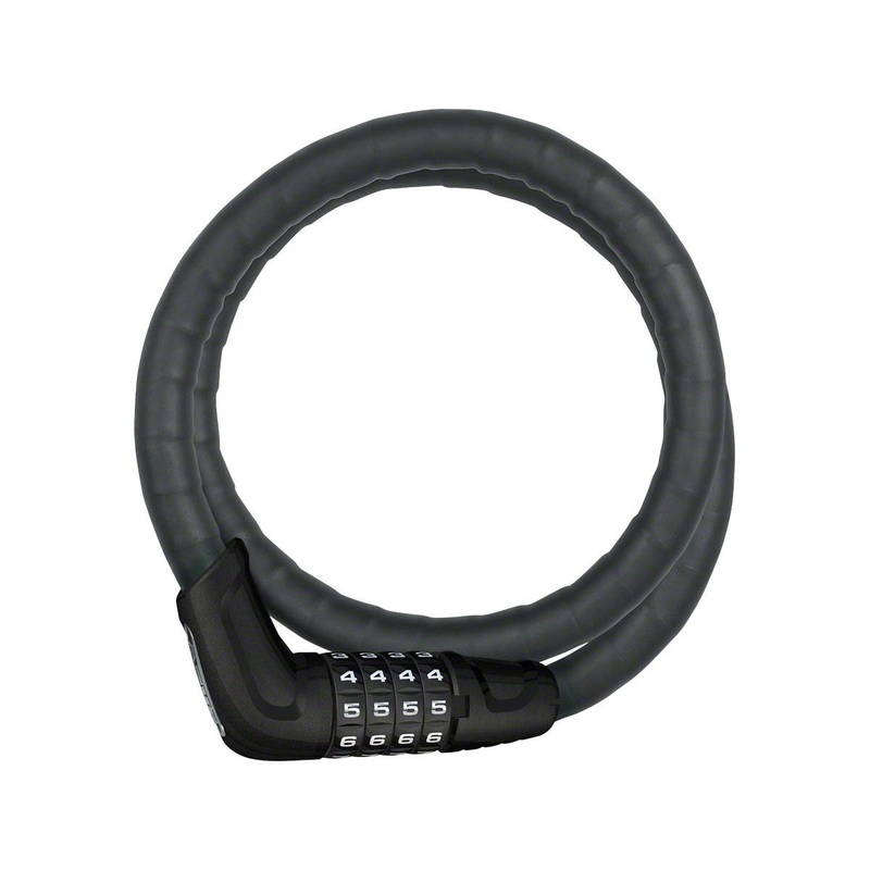 Abus Steel-O-Flex 6615C Combination Cable Lock w/ Mount (Black) (31.5″)