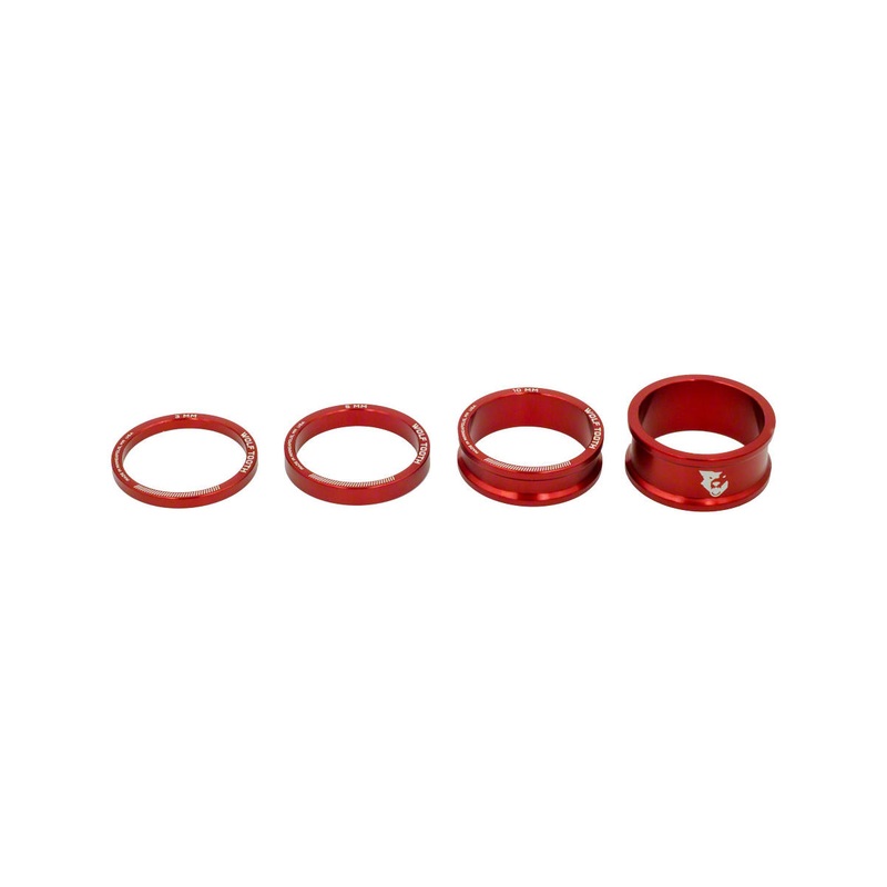 Wolf Tooth Components 1-1/8″ Headset Spacer Kit (Red) (3, 5,10, 15mm)