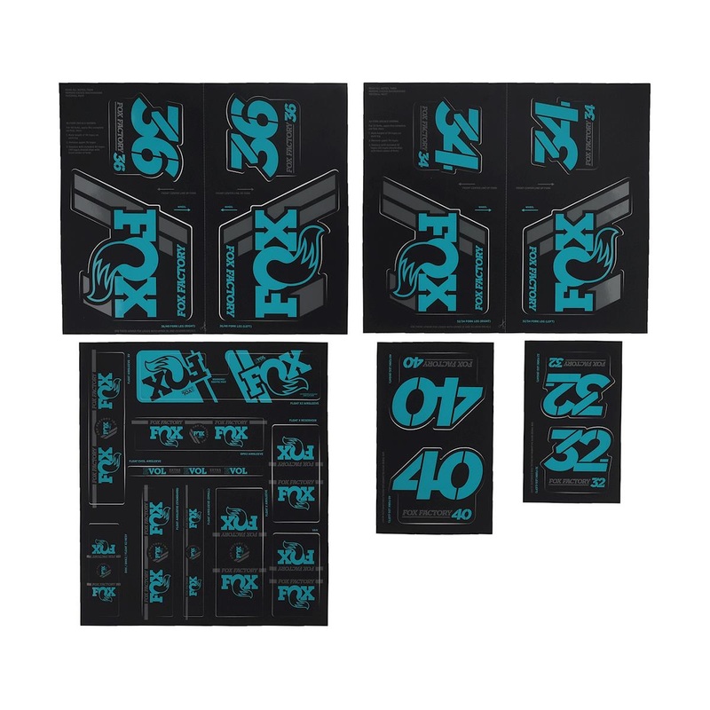 Fox Suspension Heritage Decal Kit for Forks & Shocks (Turqoise) (All Models Except Step Casts)