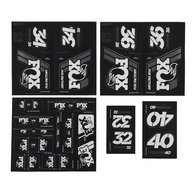 Fox Suspension Heritage Decal Kit for Forks & Shocks (White) (All Models Except Step Casts)